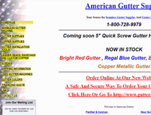 Tablet Screenshot of americangutters.com
